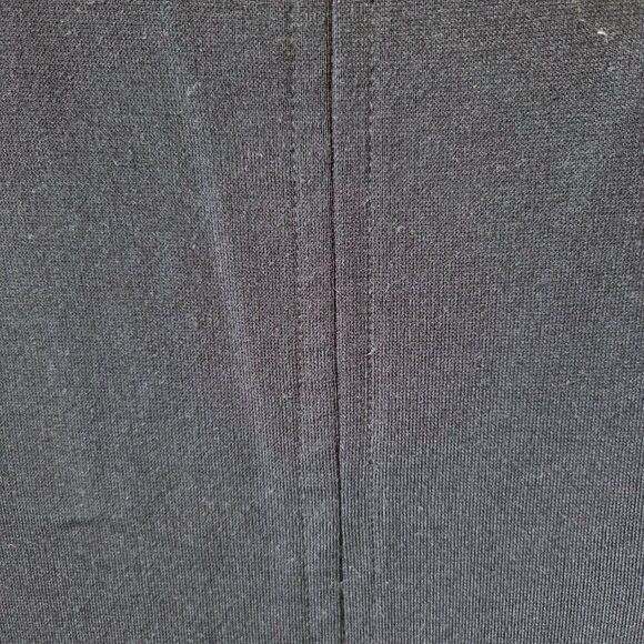 EUC ZARA BLACK SCOOP NECK BODYCON MIDI DRESS MINIMALIST SIZE L - Picture 9 of 14